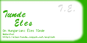 tunde eles business card