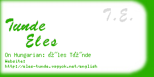 tunde eles business card